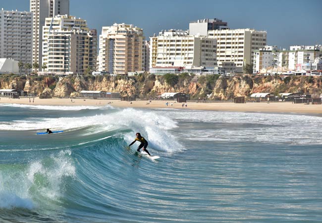 Praia da Rocha playa surf waves