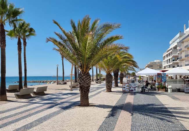 Quarteira beach promenade