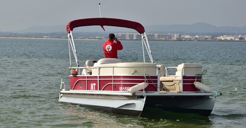 Un bateau touristique typique de la Ria Formosa