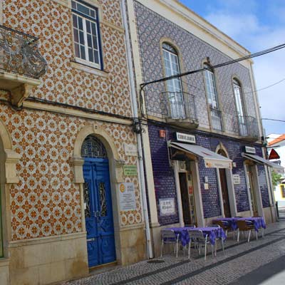 tiled buildings  Portimao