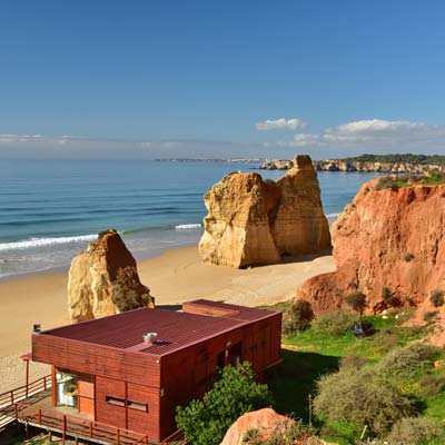 Praia da Rocha coastline beach